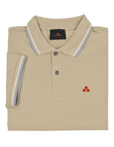 PEUTEREY man NEW MEDINILLA STR 01 859 beige polo shirt striped edges