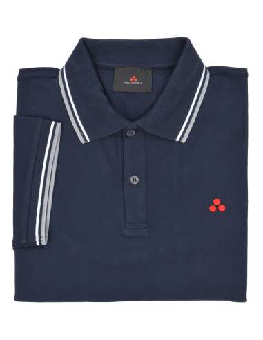 PEUTEREY man NEW MEDINILLA STR 01 215 blue polo shirt striped edges