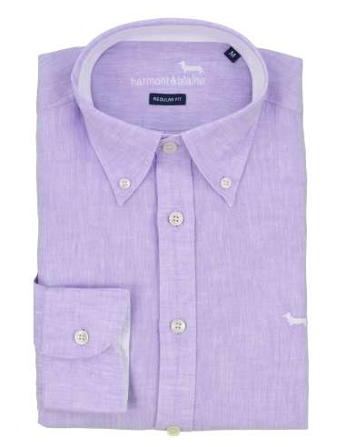 HARMONT & BLAINE man wisteria linen shirt REGULAR CRL014 B 010883 515