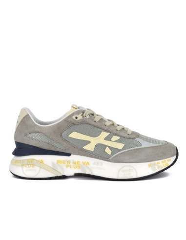 PREMIATA uomo MOERUN 6727 scarpa sneakers pelle e tessuto mesh grigio