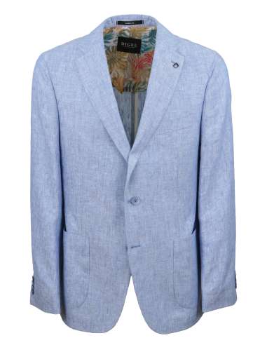 DIGEL man heavenly blue linen blazer jacket EDWARD 1140224 26