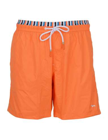 HARMONT & BLAINE man striped orange swim trunks YRL063 090289 402