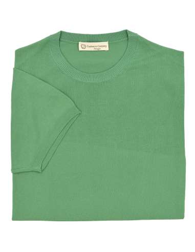 CASHMERE COMPANY man green tricot T-shirt EU204524 831