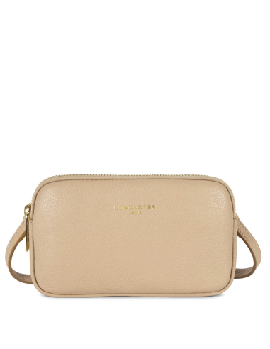 LANCASTER woman beige leather pochette bag DUNE 129-30-BEIGEFONCE