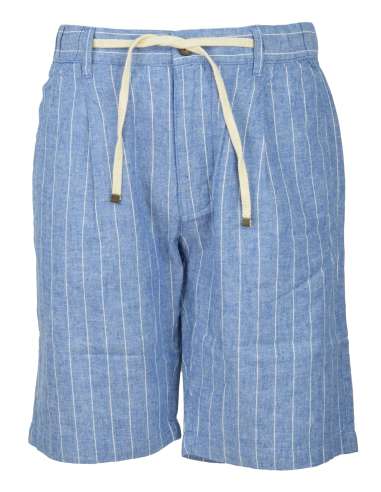 ALLEY DOCKS 963 uomo pantaloncino chino blu righe AU24S42BE BLUETTE