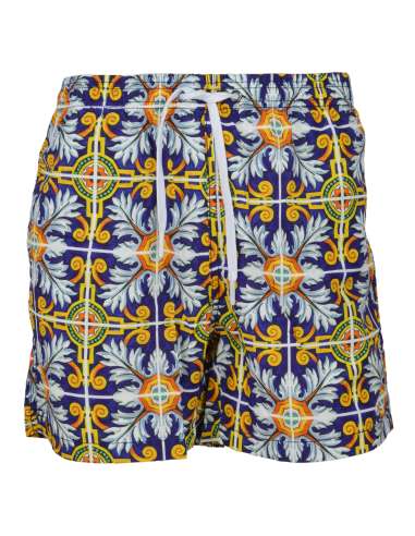 ALLEY DOCKS 963 man riviera print swim trunks AU24S17BW MULTICOLOR