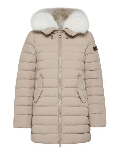 PEUTEREY woman ITOKA ML FUR 852 beige regular parka down jacket