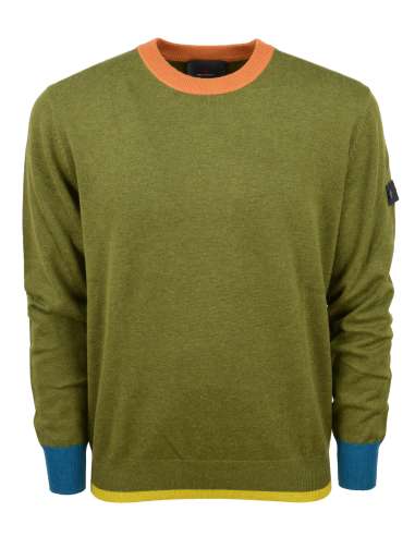 PEUTEREY uomo NEW MARLON 690 maglia paricollo misto lana verde