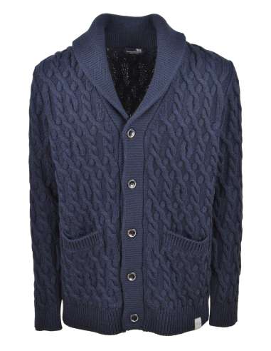 HARMONT & BLAINE men's blue jacket sweater cardigan HRM706 031046 801