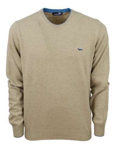 HARMONT & BLAINE uomo maglia paricollo basic beige HRM007 030187 213