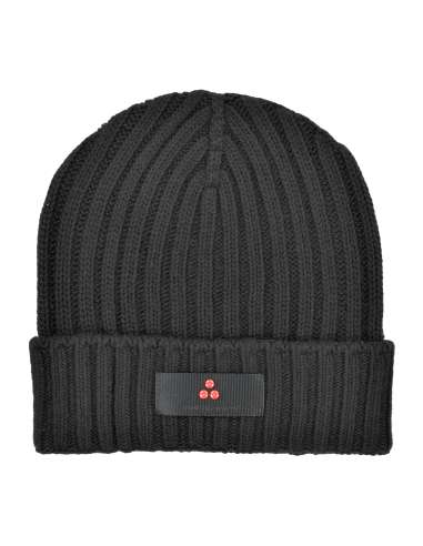 PEUTEREY unisex SAX NER black wool and cashmere beanie