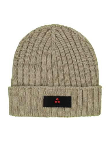 PEUTEREY unisex SAX 852 beige wool and cashmere beanie