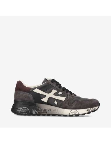 PREMIATA Sneakers uomo MICK 6872 in camoscio e tessuto tecnico antracite