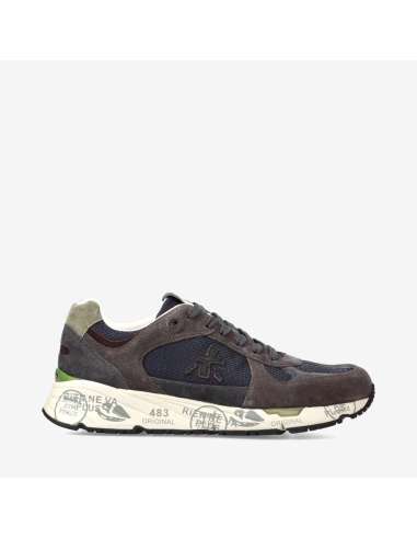 PREMIATA Sneakers uomo MASE 6889 in camoscio e tessuto tecnico marrone e antracite