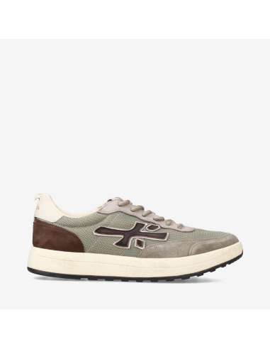 PREMIATA Sneakers uomo NOUS 6855 in tessuto tecnico verde e patch beige