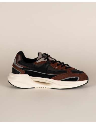 D.A.T.E. Sneakers uomo in tessuto e camoscio antracite VELA COLORED ANTHRACITE