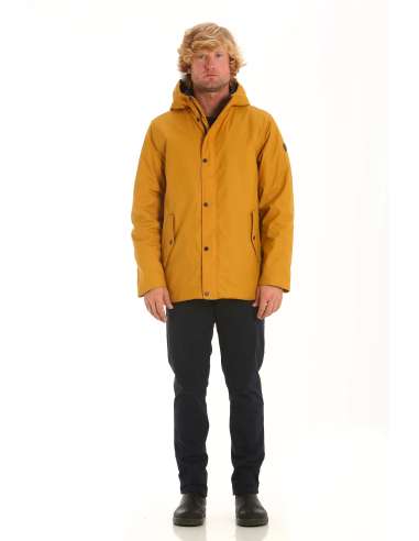 HOMEWARD Giacca uomo PORTSMOUTH SAFRON Impermeabile con fodera in sherpa zafferano