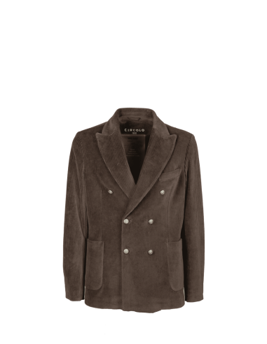 CIRCOLO 1901 giacca uomo CN4484 772 blazer doppiopetto corduroy peltro