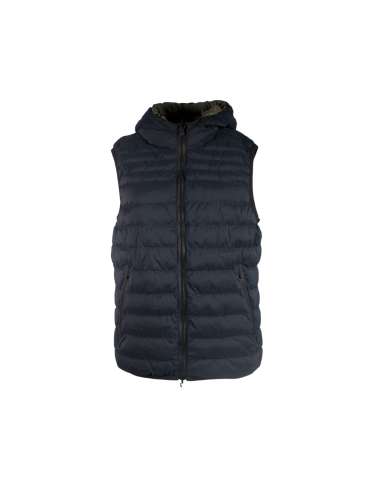 PEOPLE OF SHIBUYA Gilet uomo ATAI PM802 790 smanicato in nylon reversibile blu