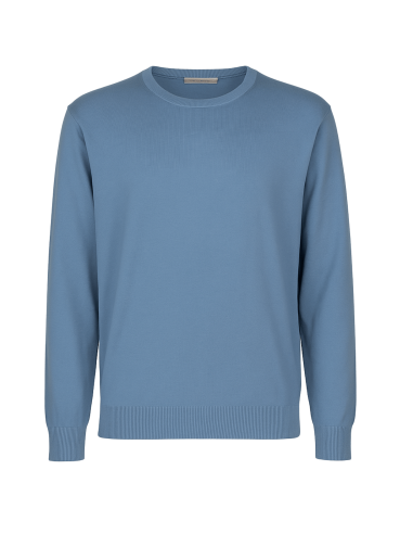CASHMERE COMPANY Maglia uomo EU221 15 girocollo in cotone blu
