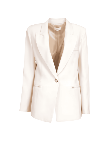 VICOLO Giacca donna TD0073 BIANCO blazer un bottone bianco burro