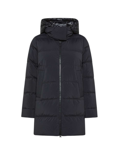 PEUTEREY Giacca donna UNIX ML BMAT 808NR piumino nero con cappuccio in contrasto
