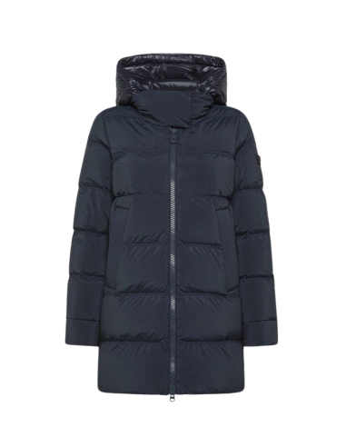 PEUTEREY Giacca donna UNIX ML BMAT 215GE piumino con cappuccio in contrasto blu