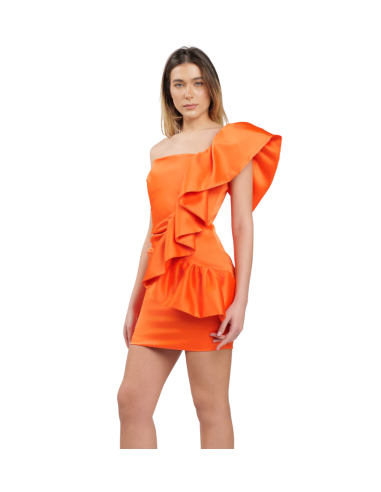 SILENCE LIMITED donna abito raso arancione MINI DRESS FLY ARANCIO