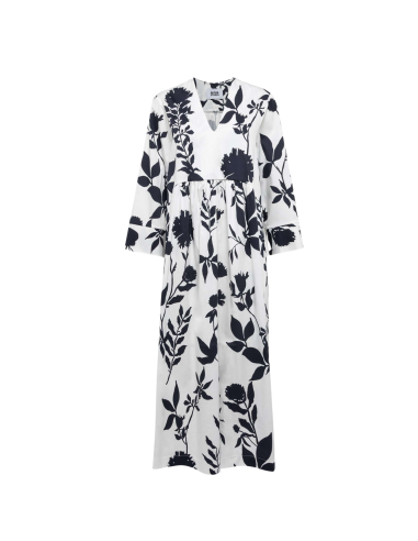 ALPHA STUDIO donna abito lungo tulipano bianco e nero AD-6743O 9000