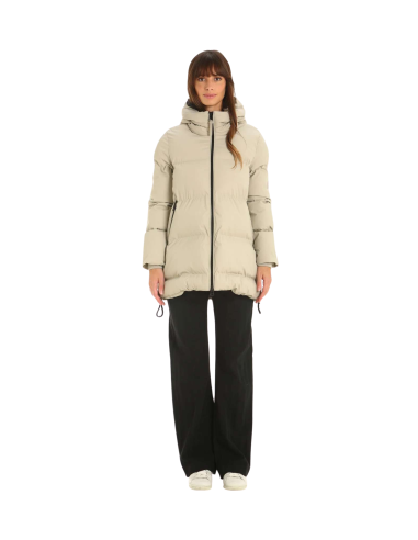 HOMEWARD Giacca donna CARAYA BEIGE impermeabile imbottito con cappuccio beige