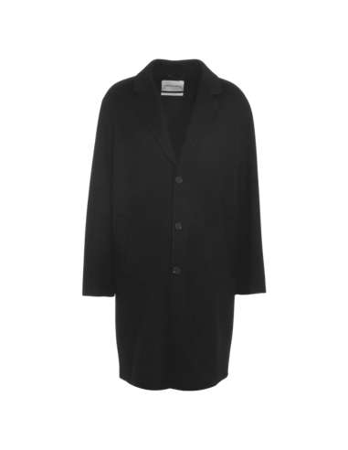 AMARANTO Giacca uomo B6F0022 NERO cappotto in misto cashmere nero
