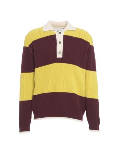 AMARANTO Maglia uomo B9F0001 maglione polo a righe
