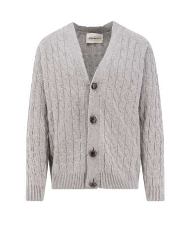 AMARANTO Maglia uomo B9F0095 GRIGIO cardigan in lana e cashmere