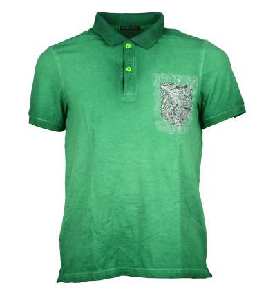 SHOCKLY uomo maglia polo verde tasca toppa M-POLO-POCKET 4X5309 GREEN