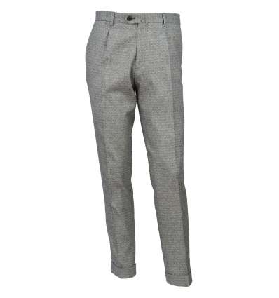 BRIGLIA 1949 uomo pantalone chino pince melange grigio BG21S 47109 60