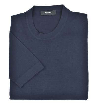 ALPHA woman dark blue T-shirt 100% merinos wool AD-9045C 6013