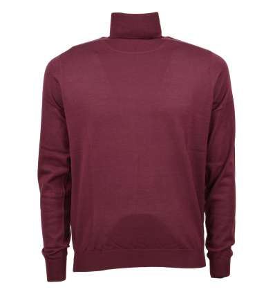 DANIELE ALESSANDRINI GREY man bordeaux wool pullover FM53121A3806 14