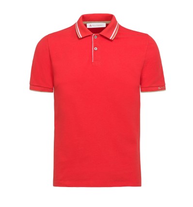 PEUTEREY uomo maglia polo rosso cotone piquet MEDINILLA STONE 001