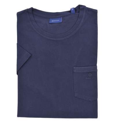 GANT uomo maglia T-shirt blu con taschino 2003042 433 EVENING BLUE